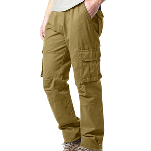 Pantalons cargo pour hommes sur mesure, vente en gros, pantalons de travail décontractés multi-poches, taille élastique, fabricant de vêtements OEM ODM, étiquette privée - Product Image 4