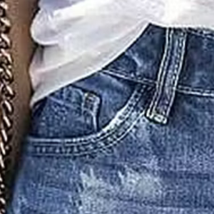 Blue Fashion Print Ripped Denim Shorts <b>Women</b> Casual Summer <b>Jeans</b> Shorts Distressed Style Streetwear Trendy Bottoms Apparel - Product Image 2