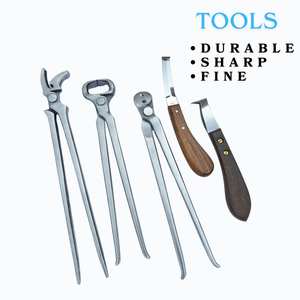 Juego de herramientas de herrador al por mayor con cuchillo para pezuñas, delantal de almacenamiento, clavillero, extractor, alicates afilados para pezuñas, cuchillo para paredes de pezuñas y gancho - Product Image 4