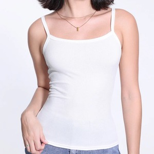 Débardeur à Bretelles Coréen d'Été pour Femmes, Couleur Unie, Style Basique Polyvalent, Sexy, Coupe Slim et Fine, pour Adolescentes - Product Image 1