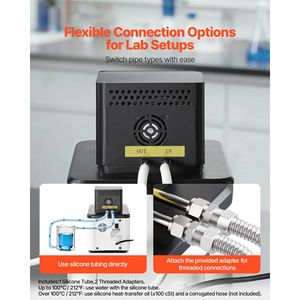 Baño de aceite circulante de laboratorio de alta temperatura 6L, tanque de calentamiento termostático de 300 grados Celsius/572 grados Fahrenheit, dispositivos termostáticos de 0.1 °C - Product Image 6