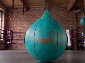 HAWK Heavy Double End Speed Ball PU Leather Hanging Punching Bag with Easy Install for Universal Boxing Training - Product Image 4