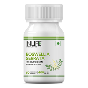 Capsules d'extrait de Boswellia Serrata, 60 capsules végétariennes avec acides boswelliques standardisés, complément alimentaire à base de plantes - Product Image 1