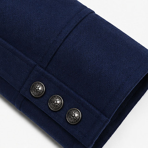 High Performance <b>Men's</b> 100% Wool Winter <b>Long</b> Overcoat Double Breasted Button Reversible Solid Color Casual Streetwear Anti-Wrink - Product Image 6