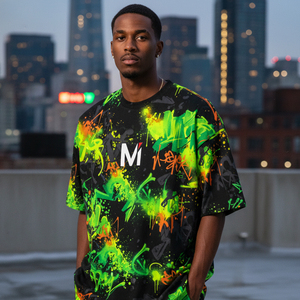 T-shirt surdimensionné personnalisé pour homme, imprimé graphique vintage, coton lourd, streetwear, coupe ample, unisexe - Product Image 6