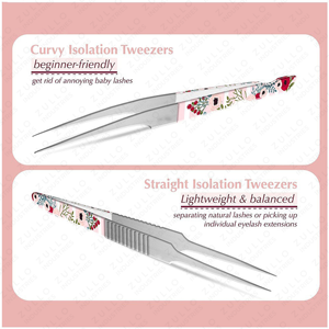 Pinzas para Pestañas Antiestáticas de Acero Inoxidable ZULLO Industries, Herramienta Profesional de Precisión para Extensión de Pestañas con Logotipo Personalizado - Product Image 2