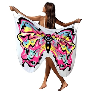 Womens Butterfly Swimsuit Cover Up <b>Spaghetti</b> <b>Long</b> Kimono Beach Coverups Bathing Suit Wrap Skirt Beach Dress - Product Image 1