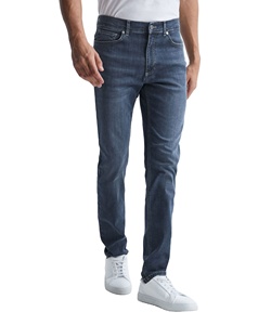 Pantalones Vaqueros de Mezclilla Elásticos de Alta Calidad para Hombre, Ajustados, Transpirables, de Corte Recto, al por Mayor - Product Image 1