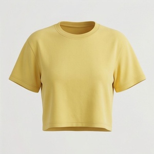 Custom Women Retro Vintage Letters Embroidery Eco-Friendly Summer <b>Distressed</b> Customized Color O-Neck Acid Washed Tee Gym - Product Image 1