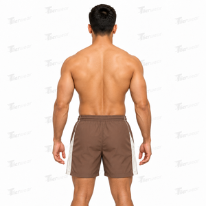 Shorts de course légers coupe-vent pour hommes, séchage rapide, polyester respirant, entraînement sportif, personnalisable OEM, dentelle satinée sur le devant - Product Image 4