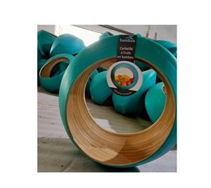 Bol rond en bambou avec couvercle/bol à salade en laque naturelle vaisselle de cuisine filée à la main servant des aliments préparation à la cuisson décorative - Product Image 2