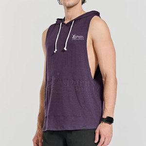 Vêtements de sport élégants, sweats à capuche sans manches en tissu léger, sweats à capuche sans manches coupe active - Product Image 2