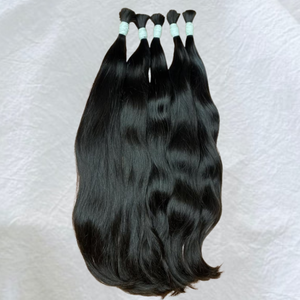 ผมตรงแบบหยิกเล็กน้อยสำหรับเด็ก 100% ผมอินเดียแท้แบบเวอร์จิ้น เรมี่  แบบดิบ  ถักด้วยเครื่องจักรแบบดับเบิ้ลเวฟท์  จัดเรียงเกล็ดผม  ทุกสี  แบบเป็นมัด  ต่อผม  ผู้จำหน่าย - Product Image 5