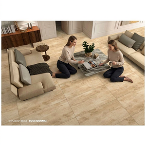 Azulejos de Porcelana con Aspecto de Mármol Beige Brasileño, 600x1200mm, Acabado Mate, Garantía de 3 Años, 12mm de Grosor, Antibacterianos, de Primera Calidad - Product Image 2