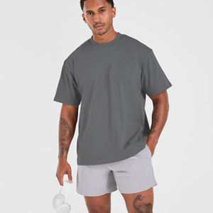 Short Sleeve <b>Drop</b> Shoulder Casual Breathable Manufacturer's Blank <b>Box</b> T-Shirt for Men <b>Drop</b> Shoulder Boxy Fit Oversized T-Shirt - Product Image 1