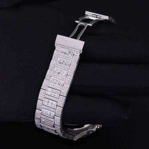 Reloj de Hombre Clásico con Pantalla Analógica, Diamantes Moissanite Baguette, Correa de Aleación, Caja de 20 mm, Cristal de 41 mm, Precio Bajo, Gran Venta - Product Image 5