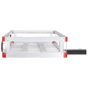 Portapacchi in Alluminio Antiruggine 49.4 X 22.4 X 7.1 Pollici, Capacità di Carico 500 lbs, Cestello Portabagagli Montato su Gancio di Traino - Product Image 2