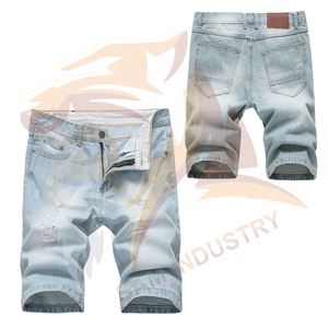 Shorts en jean pour hommes avec logo personnalisé, streetwear, fabricant professionnel de shorts en jean personnalisés pour hommes - Product Image 3