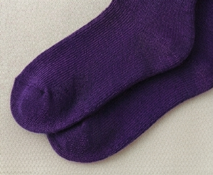 Calcetines de Mujer, Color Morado Sólido, Tejidos, para Uso Diario, Longitud Estándar, Estilo Regular - Product Image 5