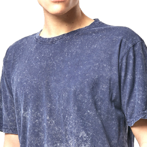T-shirts en coton délavé écologiques de haute qualité OEM pour hommes – Respirants, séchage rapide, coupe ample, col rond, style streetwear décontracté - Product Image 6