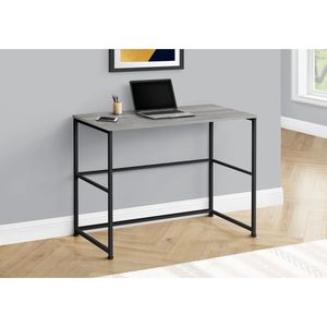 Scrivania per Computer Contemporanea da 40 Pollici in Laminato Grigio e Metallo Nero per Ufficio Domestico, Configurazione Sinistra e Destra con Cassetti Portaoggetti - Product Image 5