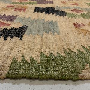 Tapis artisanal en jute naturelle, moderne et abstrait, écologique, antibactérien, adapté aux animaux domestiques, pour le salon et la décoration intérieure - Product Image 5