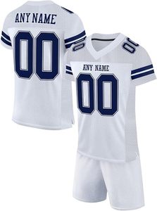 Maillot de football américain personnalisé pour adulte, 100 % polyester, coupe ajustée, respirant, séchage rapide, sangle réglable, col en V, transfert thermique - Product Image 2