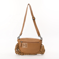 Sac banane en cuir de vachette bohème, sac de voyage à bandoulière avec franges en daim