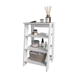 White Freestanding <b>Open</b> <b>Storage</b> Bathroom Shelf - Product Image 4