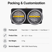 2x50W Golden 128PCS RGB LED Trois bandes lumineuses flexibles DMX512 Auto/Master-Slave 8 bits à gradation linéaire pour effets de scène et public