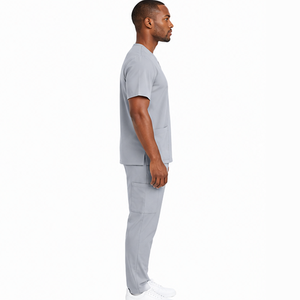 Conjunto de Uniformes Médicos para Hombre, Uniforme Personalizado para el Cuidado de la Salud, Ropa de Trabajo para Doctores y Enfermeras de Hospital, Top con Cuello en V y Pantalones, Transpirable y Flexible, Venta al Por Mayor - Product Image 4