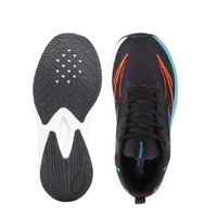 Chaussures de course noires pour hommes, baskets basses à lacets, respirantes, confortables et amorties