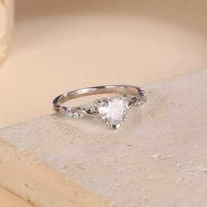 7MM Heart Cut Moissanite Rope Band Romantic <b>Ring</b> For Women's original 925 Silver Fine Jewelry Party Occasion For Lovers - Product Image 3