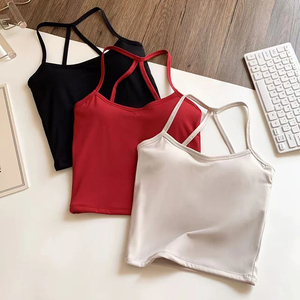 <b>Top</b> Selling Plus Size Women's Seamless High Support Brassiere Front Logo <b>Crystal</b> Adjustable Straps Yoga Fitness Wear New Arrival - Product Image 4