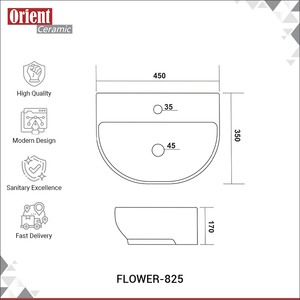 Lavabo de Cerámica de Alta Calidad, Certificado ISO y CE, Hecho en India, para Baños de Lujo - Product Image 3