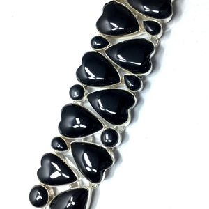 Natural black Chalcedony Silver Drop Earring Faceted onyx <b>Gemstone</b> <b>Bracelet</b> Woman Jewelry Wholesaler Price - Product Image 1