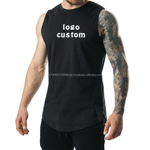 OEM Vente en gros Personnalisé Grande taille Hommes Coton Stringer Running Sports Gym Hommes Musculation Débardeurs - Product Image 1