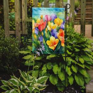 Multicolor Freesias Watercolor <b>Garden</b> <b>Flag</b> Artwork for Patio and Yard Decorative Mailbox and Flower Beds Banner - Product Image 2
