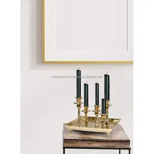 Elegant Gold and <b>Black</b> Metal Handmade Contemporary Candle <b>Holder</b> for Home Decoration Modern Living Rooms and Christmas - Product Image 1