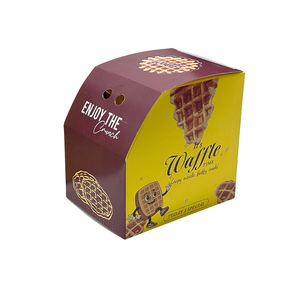 Cajas de papel ITC rectangulares, ecológicas y desechables para servir gofres dobles, del fabricante de origen de la India. - Product Image 1