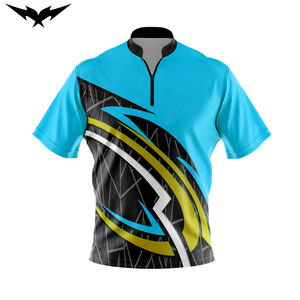 Camiseta de Boliche Personalizada de Primera Calidad, Unisex, Manga Corta, 100% Poliéster, Transpirable, de Secado Rápido, con Cuello en V - Product Image 3