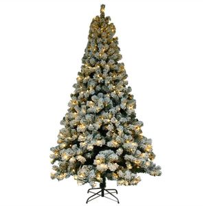 Albero di Natale floccato da 1,8 m con 1202 rami e luci integrate - Product Image 2