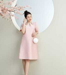 Vestido de maternidad de verano con diseño de diamantes de imitación en forma de lágrima Anti-retráctil y absorbente de sudor para uso diario V620 - Product Image 3