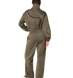 ชุดวอร์มผู้หญิง2ชิ้นกันลมแห้งเร็วระบายอากาศได้ชุดวิ่งซิปเต็มรูปแบบโลโก้ออกแบบได้ตามต้องการล่าสุด - Product Image 5