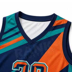 Camisetas de Baloncesto sin Mangas, del Mejor Fabricante, Nuevo Estilo, Camisetas de Baloncesto de Alta Calidad - Product Image 5