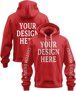 Sudadera con capucha estilo streetwear, extragrande, para hombre, con impresión de logotipo personalizado, bordado, 100% algodón, servicio OEM y ODM disponible. - Product Image 4