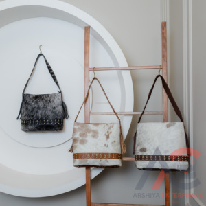 2024 Offre Spéciale en gros dames en cuir véritable grand noir véritable cuir de vachette frange sac fourre-tout clouté sac à main de luxe pour les femmes - Product Image 4