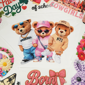 De nombreux motifs de transferts thermiques DTF prêts à poser, style animal (ours, lion), cyberpunk, pour vêtements. - Product Image 2