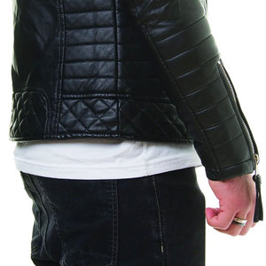 Dernier style, produit très vendu, veste en cuir pour homme, veste de motard, mode, écologique, automne-hiver, imperméable, manteau en cuir - Product Image 3