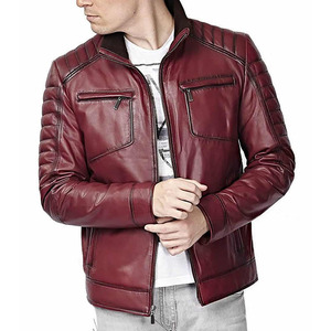 Veste en cuir tendance pour homme, coupe slim, style streetwear, fermeture éclair, veste en cuir de qualité supérieure pour homme - Product Image 3